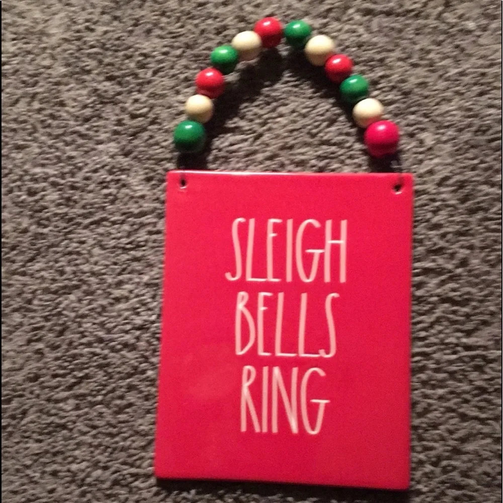 Rae Dunn Artisan Collection Wall Hanging “Sleigh Bells Ring”